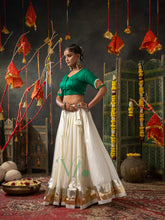 Green & White Chaniya Choli